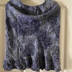 Skirt - blue paisley business